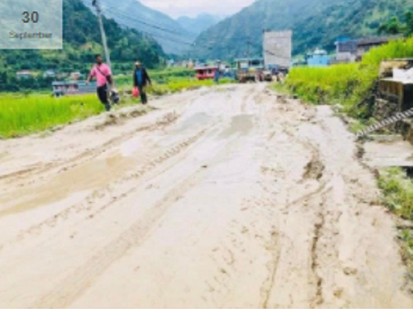 ग्रामीण सडक कालोपत्र नहुँदा सास्ती